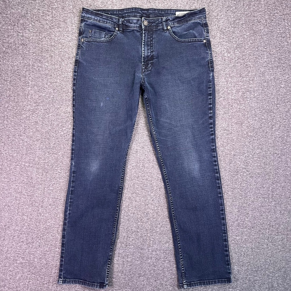Buffalo Jeans Men 38x30 Dark Blue David Bitton Jackson-X Straight Casual Stretch